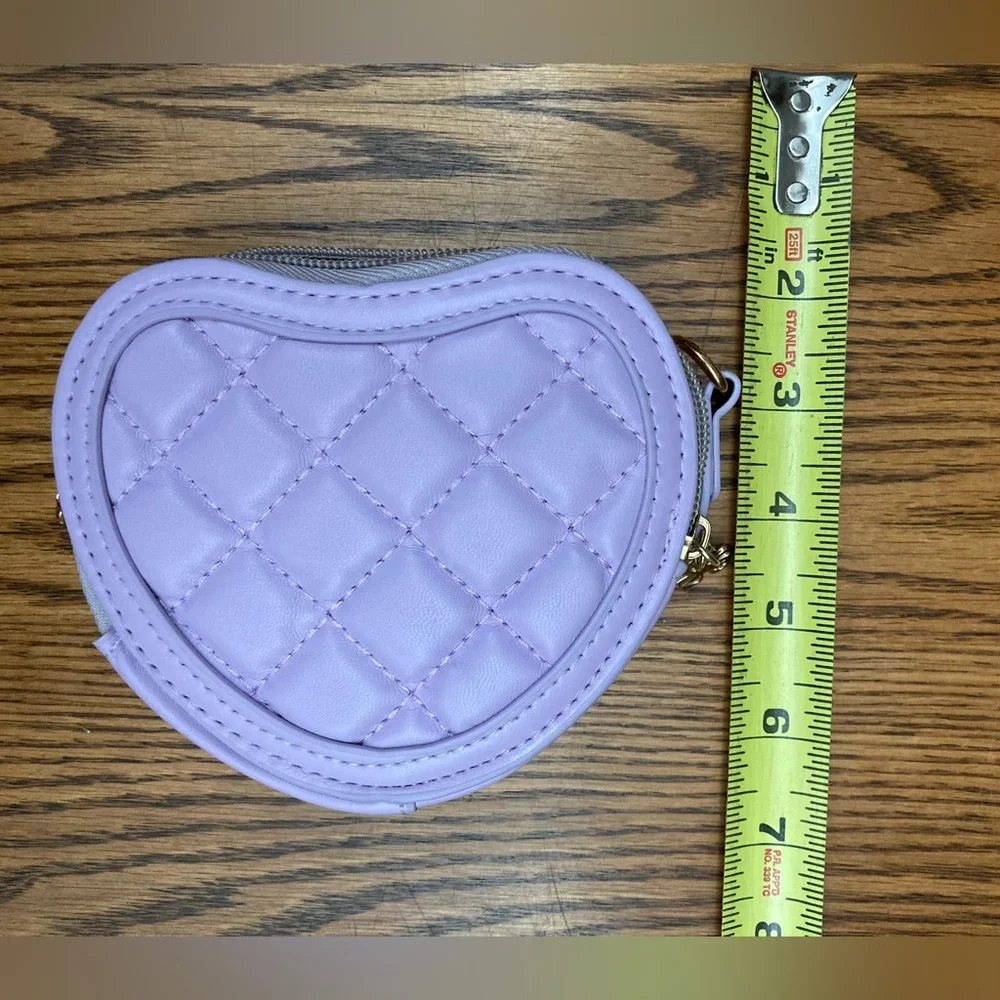 💜LAVENDER💜quilted minibag w/faux pearl handle/metal chain.PUfabric zipclose✨NEW✨
